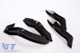 Front Bumper Fins suitable for Audi A5 F5 (2017-2019) for Quattro RS5 Design Piano Black-image-6101548