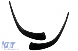 Front Bumper Flaps Side Fins Flics suitable for Mercedes CLA C118 X118 Sport Line (2019-up) Piano Black - FFOBC118