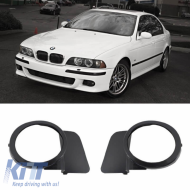 Front Bumper Fog Lamp Cover Side Grill suitable for BMW 5 E39 M5 M-Sport Design 95-03 Black Left & Right 2 Pieces