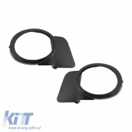 Front Bumper Fog Lamp Cover Side Grill suitable for BMW 5 E39 M5 M-Sport Design 95-03 Black Left & Right 2 Pieces-image-6302659