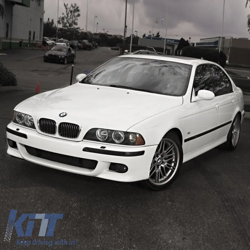 Front Bumper Fog Lamp Cover Side Grill suitable for BMW 5 E39 M5 M-Sport Design 95-03 Black Left & Right 2 Pieces