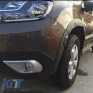 Front Bumper Fog Lamp Frames suitable for Dacia Duster 2018+ Silver Color 2 Pieces-image-6308179