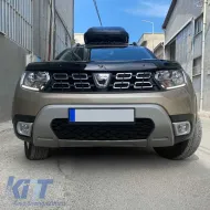 Front Bumper Fog Lamp Frames suitable for Dacia Duster 2018+ Silver Color 2 Pieces-image-6309220
