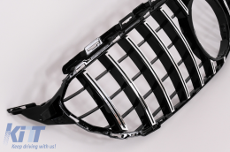 Front Bumper & Grille with Diffuser and Tips suitable for Mercedes C-Class W205 S205 AMG Sport Line (2014-2020) C63S Design-image-6101304