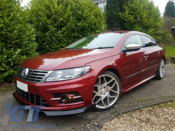 Front Bumper Lip Extension Spoiler suitable for VW Passat CC Facelift (2012-2016) R-Line Design-image-6052855