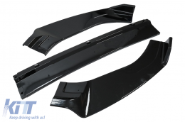 Front Bumper Lip Extension Spoiler suitable for VW Golf 7.5 Facelift (2017-2020) Piano Black-image-6070919