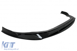 Front Bumper Lip Extension Spoiler suitable for VW Golf 8 R (2020-) Piano Black-image-6092320