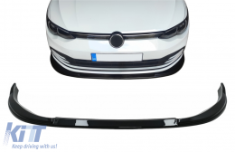 Front Bumper Lip Extension Spoiler suitable for VW Golf 8 (2020-Up) Standard Piano Black-image-6089938