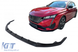 image-23-Front Bumper Lip Extension Spoiler suitable for Peugeot 308 Mk3 (2021-Up) Piano Black
