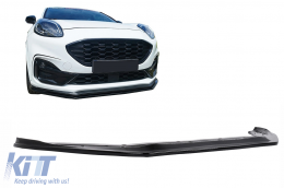 Front Bumper Lip Extension Spoiler suitable for Ford Puma (2019-Up) only for ST Piano Black - FBSFOPMSTB