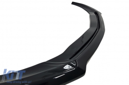Front Bumper Lip Extension suitable for Mercedes A-Class W176 AMG Facelift (2015-2018) Piano Black-image-6086441