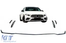 image-69-Front Bumper Lip Extension suitable for Mercedes A-Class W177 V177 Sport-Line / A35 (04.2018-2022) Black