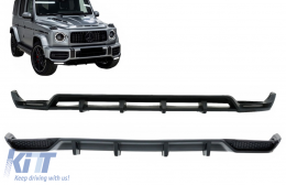 image-68-Front Bumper Lip Spoiler LED DRL Extension with Rear Bumper Diffuser suitable for Mercedes G-Class Facelift W463 W464 (2018-up)