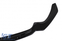 Front Bumper Lip Spoiler suitable for BMW 1 Series F20 F21 LCI (2015-2019) Hatchback M Sport Piano Black-image-6087150