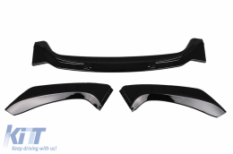 Front Bumper Lip Spoiler suitable for BMW 1 Series F20 F21 LCI (2015-2019) with Rear Bumper Spoiler Valance Diffuser and Side Skirts Extensions Hatchback M Sport Piano Black-image-6087538