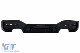 Front Bumper Lip Spoiler suitable for BMW 1 Series F20 F21 LCI (2015-2019) with Rear Bumper Spoiler Valance Diffuser and Side Skirts Extensions Hatchback M Sport Piano Black-image-6087558