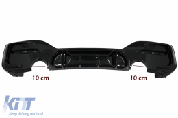 Front Bumper Lip Spoiler suitable for BMW 1 Series F20 F21 LCI (2015-2019) with Rear Bumper Spoiler Valance Diffuser and Side Skirts Extensions Hatchback M Sport Piano Black-image-6087571