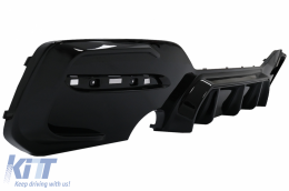 Front Bumper Lip Spoiler suitable for BMW 1 Series F20 F21 LCI (2015-2019) with Rear Bumper Spoiler Valance Diffuser and Side Skirts Extensions Hatchback M Sport Piano Black-image-6087661