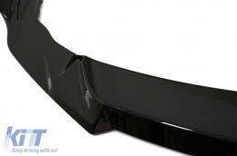 Front Bumper Lip Spoiler suitable for BMW 2 Series F87 M2 (2016-2020) Piano Black-image-6083694