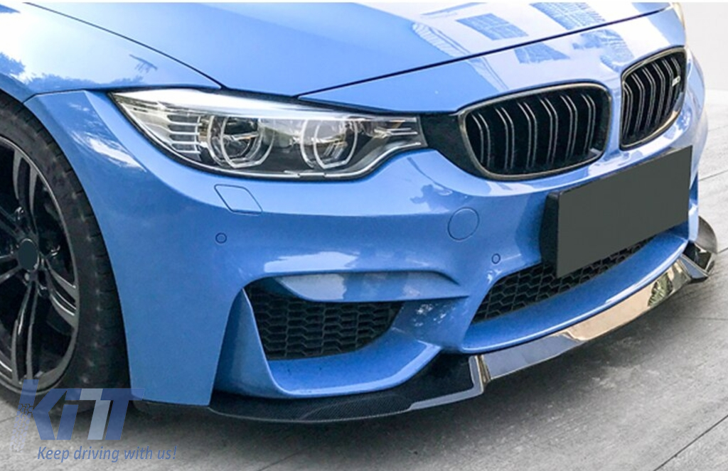 F82 M4 GT style Front Body PU Bumper Lip Kit Spoiler Remix Custom PU Lip For 2015 2016 2017 BMW F80 M3 