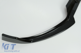 Front Bumper Lip suitable for Mercedes C-Class W205 Sedan S205 T-Modell A205 Cabriolet C205 Coupe (2014-2019) Sport Line Piano Black-image-6071252