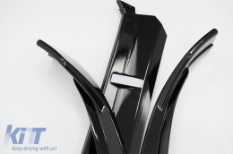 Front Bumper Lip suitable for Mercedes C-Class W205 Sedan S205 T-Modell A205 Cabriolet C205 Coupe (2014-2019) Sport Line Piano Black-image-6071257