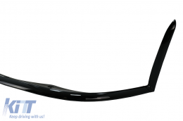 Front Bumper Lip suitable for Mercedes C-Class C63 C63S W205 S205 (2014-2018) Limousine T-Model Edition 1 Design Black-image-6076224