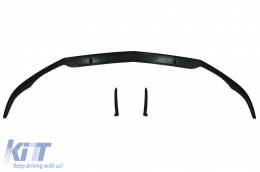 Front Bumper Lip suitable for Mercedes C-Class C63 C63S W205 S205 (2014-2018) Limousine T-Model Edition 1 Design Black-image-6076226
