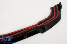Front Bumper Lip suitable for Mercedes C-Class W204 S204 C204 Facelift (2011-2015) Piano Black-image-6083723