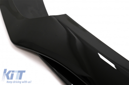 Front Bumper Lip suitable for Mercedes C-Class W205 Sedan S205 T-Modell A205 Cabriolet C205 Coupe (2014-2019) Sport Line Piano Black-image-6083734