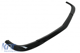 Front Bumper Lip suitable for Mercedes C-Class W204 S204 C204 Sport Line Facelift (2011-2015) Piano Black-image-6100632