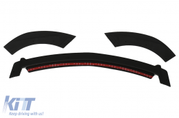 Front Bumper Lip suitable for Mercedes E-Class W213 S213 C238 A238 (2016-2019) Sport Look Piano Black-image-6100086