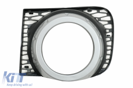 Front Bumper Lower Grille with Fog Lamp Covers suitable for Land Range Rover Vogue III L322 (2010-2012) Autobiography Design Black-image-6096766