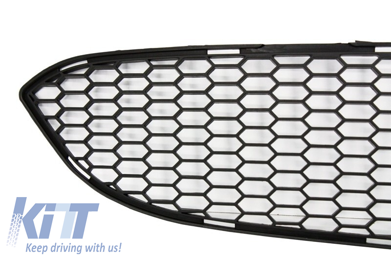 abs mattschwarz single lat front stoßstange nieren zentrum mesh grill grill  für bmw 5 serie e60 550i m5 2001