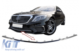 Front Bumper Middle Spoiler Lip suitable for Mercedes W222 S-Class (2013-2017) S65 Design