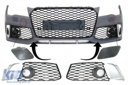 Front Bumper Parts suitable for Audi A7 4G (2010-2018) RS7 Design - FBPAUA74G