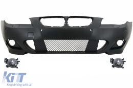 Front Bumper PDC 24mm with Fog Lights suitable for BMW 5 Series E60 E61 (2003-2007) M-Technik Design