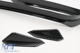 Front Bumper Side Fins Flaps suitable for VW Golf 7.5 GTI 5G Hatchback (2017-2020) Carbon Look-image-6091133