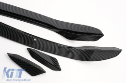 Front Bumper Side Fins Flaps suitable for VW Golf 7.5 GTI 5G Hatchback (2017-2020) Carbon Look-image-6091135