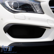 Front Bumper Side Flaps suitable for Mercedes-Benz CLA W117 13-17 With A Design Bumper Glossy Black 2 Pieces