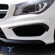 Front Bumper Side Flaps suitable for Mercedes-Benz CLA W117 13-17 With A Design Bumper Glossy Black 2 Pieces