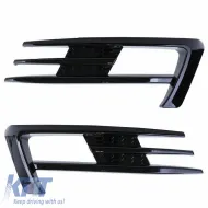 Front Bumper Side Grill (Fog Lamp Trim) suitable for VW Golf VII (7) 12-16 GTI Look Glossy Black Left Right 2 Pieces-image-6301049