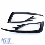 Front Bumper Side Grill (Fog Lamp Trim) suitable for VW Golf VII (7.5) 16-20 GTI Look Glossy Black Left Right 2 Pieces-image-6301060