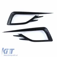 Front Bumper Side Grill (Fog Lamp Trim) suitable for VW Golf VII (7.5) 16-20 GTI Look Glossy Black Left Right 2 Pieces-image-6301061