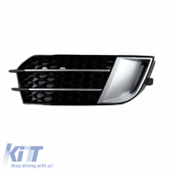 Front Bumper Side Grill suitable for Audi A1 8X 2010-2014 RS1 Look Glossy Black / Silver Left & Right 2 Pieces