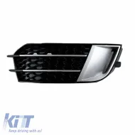 Front Bumper Side Grill suitable for Audi A1 8X 2010-2014 RS1 Look Glossy Black / Silver Left & Right 2 Pieces-image-6300653