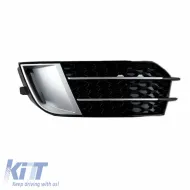 Front Bumper Side Grill suitable for Audi A1 8X 2010-2014 RS1 Look Glossy Black / Silver Left & Right 2 Pieces-image-6300654