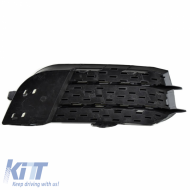 Front Bumper Side Grill suitable for Audi A1 8X 2010-2014 RS1 Look Glossy Black / Silver Left & Right 2 Pieces