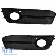 Front Bumper Side Grill suitable for Audi A4 B8 08-11 RS Look Glossy Black / Chrome Left & Right 2 Pieces-image-6329208