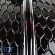 Front Bumper Side Grill suitable for Audi Q3 8U 11-15 RSQ3 Look Glossy Black / Chrome Left & Right 2 Pieces-image-6300642